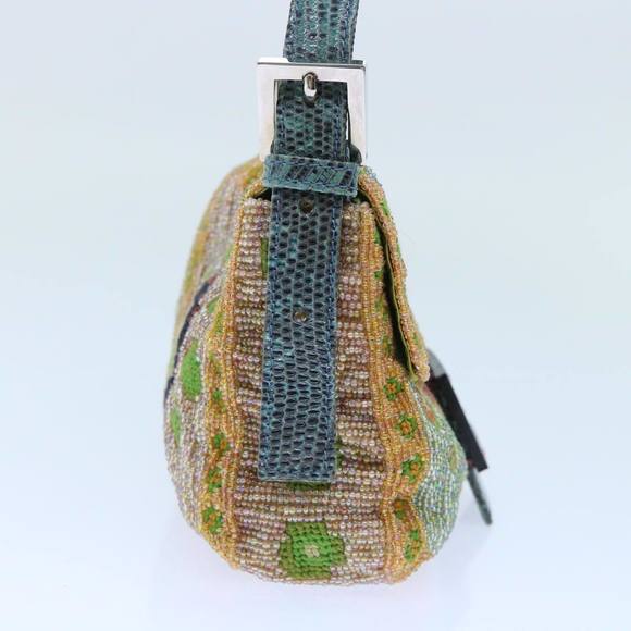 FENDI Mamma Baguette Shoulder Bag Beads Multicolor Auth yk8154A - Picture 4 of 16